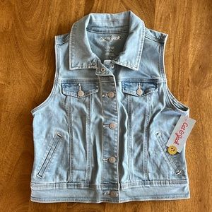 Cat & Jack light wash denim vest